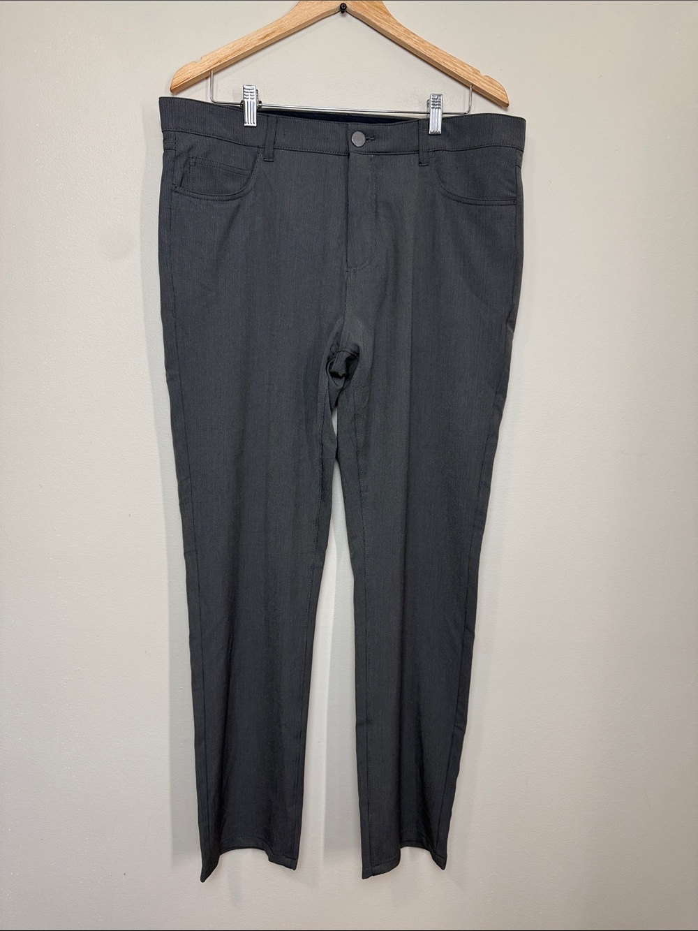 Daniel Hechter X-Tech Men's Charcoal Straight-Leg Dress Pants size 36